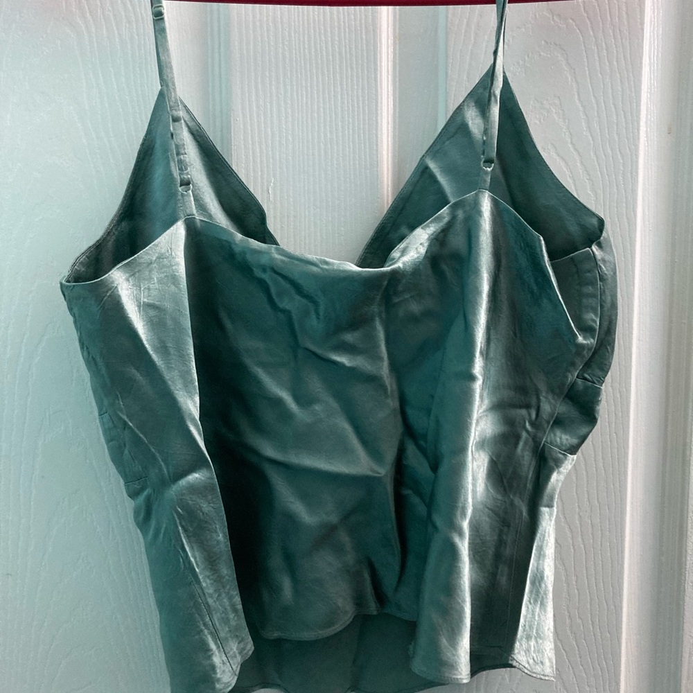 silk cropped tank top
